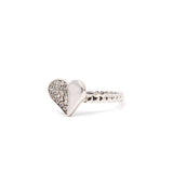 Ferre Milano Ring With Stone Heart Design Size 8