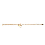 Ferre Milano Bracelet Ip Gold With Stone Heart Design