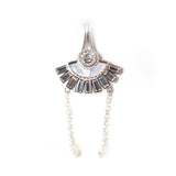 Ferre Milano Bangle Full Silver Color With Stone & Mop
