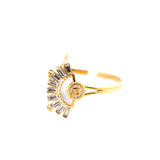 Ferre Milano Bangle Ip Gold With Line Of Stone Mop