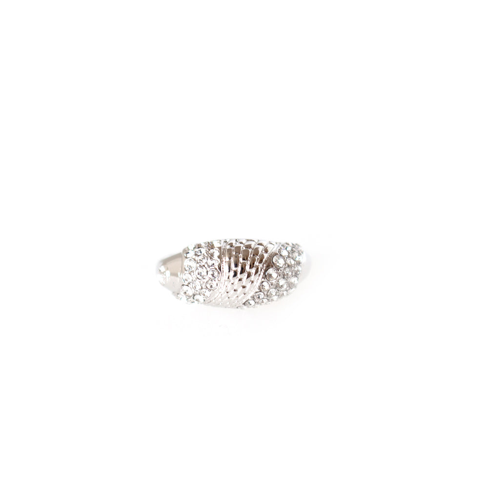 Ferre Milano Ring Full Silver Color With Stone On Top