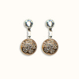 Fere Milano Earrings Silver Color & Ip Ip Rose Gold With Stone