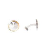 Ferre Milano Cufflinks Silver Color With Ip Rosegold Lining On The Face