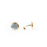 Ferre Milano Cufflinks Ip Gold With Silver Color Face