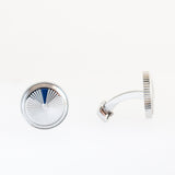 Ferre Milano Cufflinks Silver Color With Black Mark On The Face