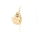 سوار فري ميلانو فضي مع حجر صدفي