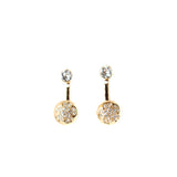 Fere Milano Earrings Full Ip Gold Plated With Stones