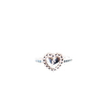 Ferre Milano Ring Silver With Blue Stone Size 8