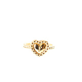 Ferre Milano Ring Ip Gold With Stone Heart Design