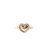 Ferre Milano Ring Ip Rosegold With Stone Heart Design