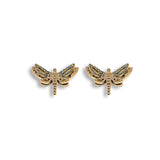 Ferre Milano Earrings Full Ip Rosegold Coated With Stone/ Butterfly Design