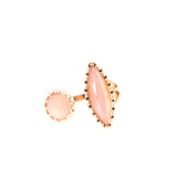 Ferre Milano Ring Ip Rosegold With Light Purple Stone On Top