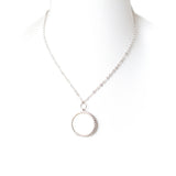 Ferre Milano Necklace Silver Color With Mother Of Pearl Pendant