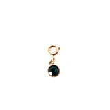 Ferre Milano Pendant Ip Rosegold With Green Stone