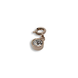 Ferre Milano Pendant Ip Rosegold With Purple Stone