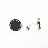 Ferre Milano Cufflinks Silver Color With Black Face