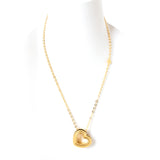 Ferre Milano Necklace Ip Gold With Stone Heart Design