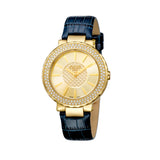 ساعة فيري ميلانو نسائية مع حزام جلدي أسود