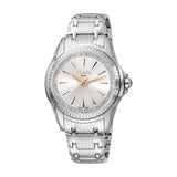 Ferre Milano Ladies Watch Stainless Steel Case & Bracelet With White Dial