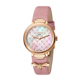 Ferre Milano Ladies Watch Mother Of Pearl Dial With Pink Leather Strap - Blue Salon