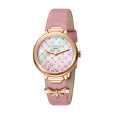 Ferre Milano Ladies Watch Mother Of Pearl Dial With Pink Leather Strap