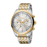 Ferre Milano Men's Two Tone Chronograph Watch With White Dial