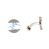 Ferre Milano Cufflinks Silver Color With White Ceramic Face