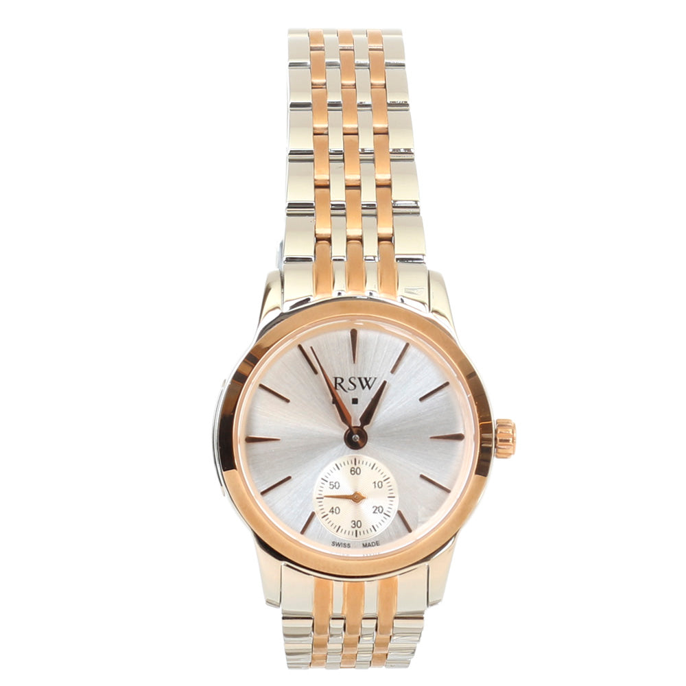 Rsw Ladies Stainless Steel Quartz Watch With Two-Tone Bracelet & White Dial | Fashion Watches | GCC | SP | Womens Rsw Ladies Stainless Steel Quartz Watch With Two-Tone Bracelet & White Dial | Fashion Watches | GCC | SP | Womens