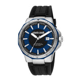 Roberto Cavalli by Franck Muller Men's Two Tone Watch with Blue Accent