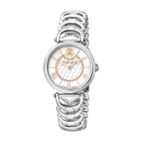 Roberto Cavalli by Franck Muller Women's Watch, Silver Case and White MOP Dial