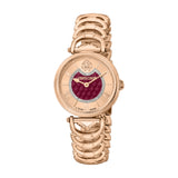 Roberto Cavalli by Franck Muller Women's Watch, Rose Gold Case and Rose Gold & Red Pattern Dial