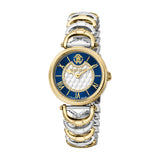 Roberto Cavalli by Franck Muller Women's Watch, Two-Tone Silver & Gold Case and Dark Blue & Silver Dial