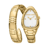 Roberto Cavalli by Franck Muller Women's Watch, Gold Tone with Silver Dial
