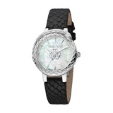 Roberto Cavalli by Franck Muller Women's Watch, Silver Case and White MOP Dial