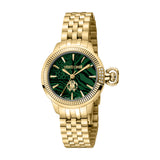 Roberto Cavalli by Franck Muller Women's Watch, Gold Case and Dark Green Dial
