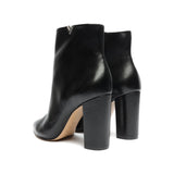 Schutz Black Leather Short Heel Boots