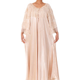 سالي بوبي ثوب نوم ساتان لون  عاجي\بيج مقاس XL