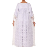 Sally Poppy Night Dress Satin Ivory/Mint