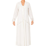 سالي بوبي طقم ثوب نوم قطن لون عاجي مقاس S