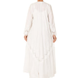 سالي بوبي طقم ثوب نوم قطن لون عاجي مقاس S