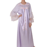 سالي بوبي ثوب نوم ساتان لون ليلكي مقاس S