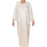 سالي بوبي ثوب نوم ساتان لون كريمي مقاس L