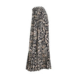 Sfizio Women's Black Exotic Print Skirt