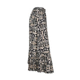 Sfizio Women's Black Exotic Print Skirt