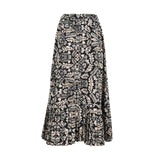 Sfizio Women's Black Exotic Print Skirt