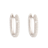 Rebecca, Earring Cuff Rhodium , One Size