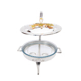 Select Home Leave Round Oven Plate With Hanger 32 Cm Silver