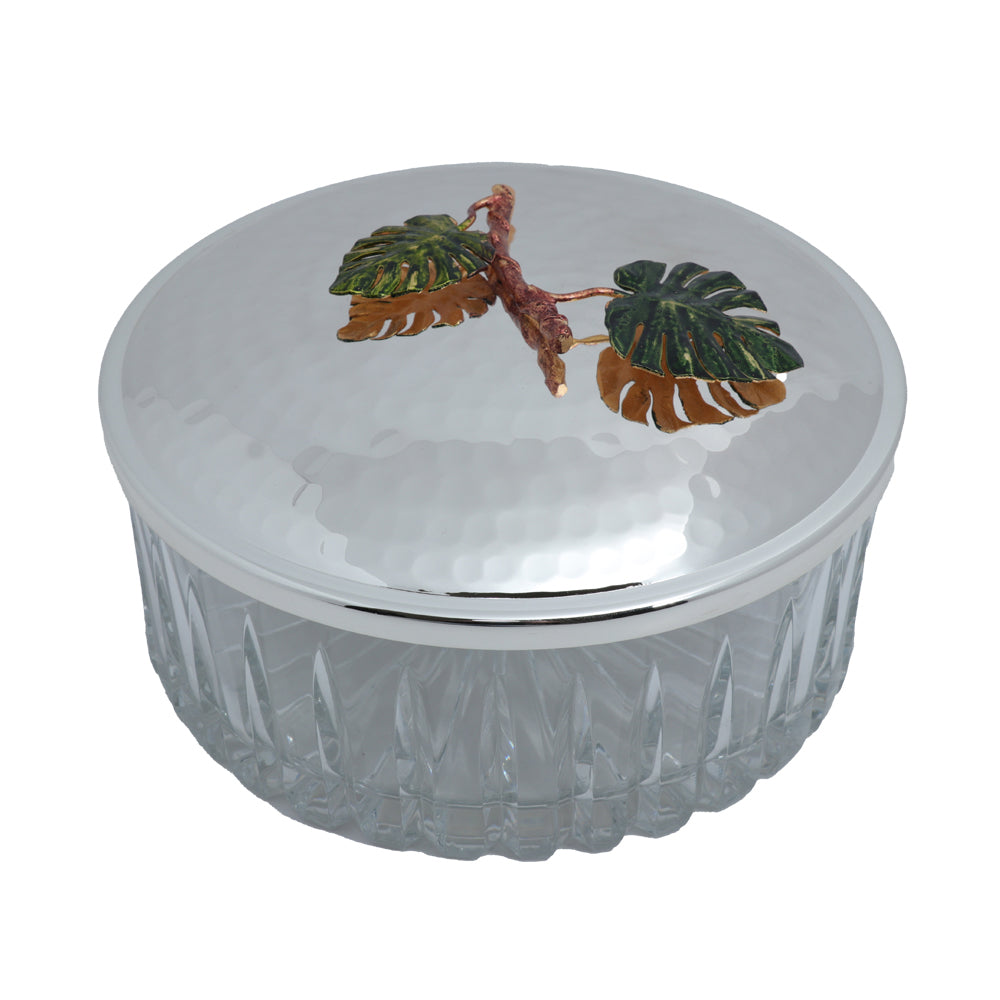 Select Home Leave Splayed Cut Glass Case | Table Top Select Home Leave Splayed Cut Glass Case | Table Top