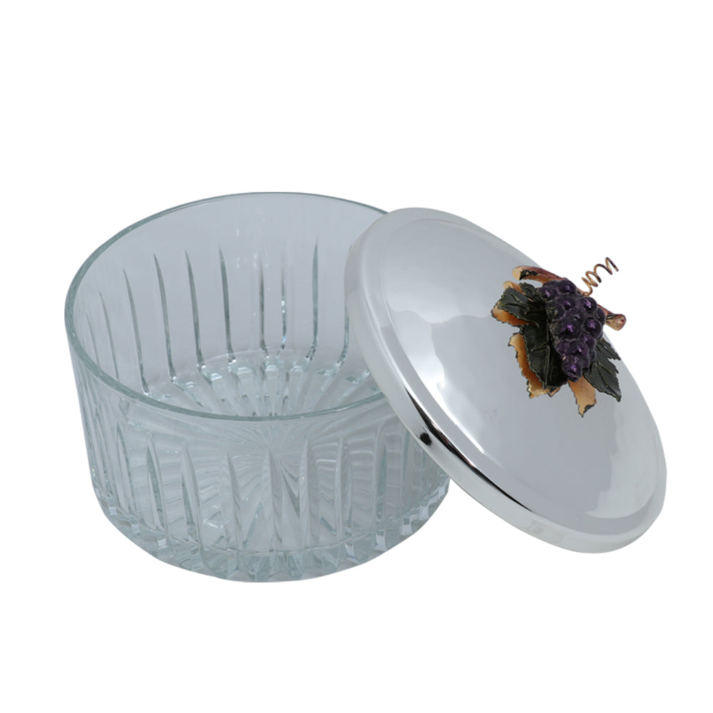 Select Home Grape Splayed Cut Glass Case 13x7 Cm Silver | Candy Box | Candybox | ramadan21 Select Home Grape Splayed Cut Glass Case 13x7 Cm Silver | Candy Box | Candybox | ramadan21