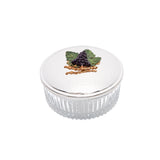 Select Home Grape Splayed Cut Glass Case 19x8 Cm Silver